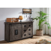 Bighome - IRON Príborník Mango 140x45x85 sivý, lakovaný