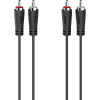 Hama 00205093 cinch audio prepojovací kábel [2x cinch zástrčka - 2x cinch zástrčka] 5 m čierna; 00205093