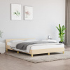 vidaXL Posteľ bez matraca krémová 140x200 cm látka - Krémová - 71624-26396