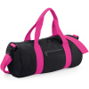 BagBase Taška BG140, sportovní, kulatá, 20l COT520140o6399-black/fuchs UNI Černá/fuchsiová