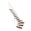 Minka STAIRS Lomené modulové schodisko Comfort Top Turn orech/biela, 312 cm