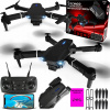 MOCNÝ DRON NA DIAĽKOVÉ OVLÁDANIE 3 AKU 5400 mAh 300M KAMERA HD WIFI 45Min GIGANT