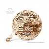 3D mechanické puzzle Ugears Monowheel 300 ks - hnedé