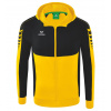 ERIMA tréningová bunda s kapucňou SIX WINGS žltá čierna Veľkosť: M
