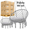 Real Home 66x Závesné kreslo Záhradná hojdačka Bocianie hniezdo pre záhradný balkón Boho