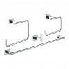 GROHE Essentials Cube - Sada doplnkov do kúpeľne 4v1, chróm 40778001
