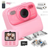 FOTOAPARÁT S TLAČIARŇOU RUŽOVÉ VIDEO OKAMŽITÁ TLAČ 3 ROLKY S KARTOU 2.4'' 32GB