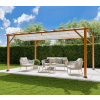 Paragon Outdoor Florence 1116 hliníková pergola, svetlohnedá/biela 350 x 505 x 236 cm
