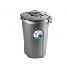TEFANPLAST TOM box na granule pre psov a mačky 46l, strieborný