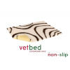 Vetbed® protišmykový krémový s hnedými vlnovkami 100 x 150 cm