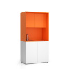 PLAN Kuchynka NIKA s drezom a batériou 1000 x 600 x 2000 mm, oranžová, ľavé
