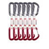 Lezecké expresky Ocun Hawk QD Combi Bio-Dyn-Ring 15 mm 10 cm 6-pack - red