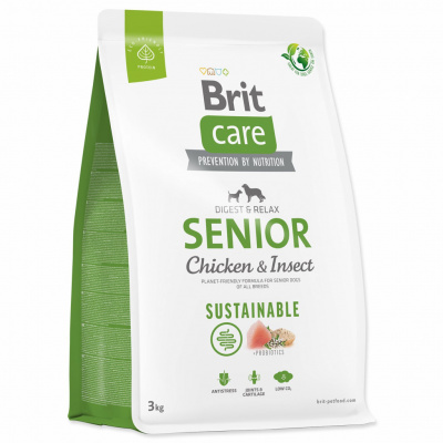 Brit Krmivo Care Dog Sustainable Senior Chicken & Insect 3kg