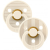 BIBS STUDIO Colour Pin cumlíky z prírodného kaučuku 2ks - veľkosť 1 - Ivory Vanilla Mix
