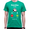 Fajntričko Tričko - Kávička vola phone, Farba zelená, Strih/ Variant Pánsky/UNISEX