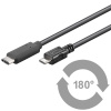 PremiumCord USB-C/male - USB 2.0 Micro-B/Male, černý, 0,6m KU31CB06BK