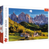 TREFL - Puzzle 1500 - Údolie Val di Funes, Dolomity, Taliansko