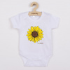 Detské body s potlačou New Baby Slnečnica - krátky rukáv 86 (12-18m)