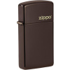 Zippo Slim Brown Logo 26958