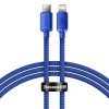 Baseus Crystal Shine USB-C - Lightning 20W kábel 1,2 m modrý (CAJY000203)