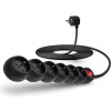 CONNECT IT prodlužovací kabel 230 V, 6 zásuvek, 2 m, s vypínačem (černý) CES-1003-BK