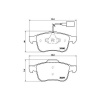 BREMBO Sada brzdových platničiek kotúčovej brzdy BREMBO P 23 132