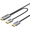 Unitek HDMI kábel na DisplayPort 4K s napájaním cez USB-A | 4K pri 60 Hz | HDR | 1,8 m