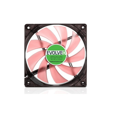 EVOLVEO 12L1RD ventilátor 120mm, 4 LED červený, 3pin FAN 12 RED