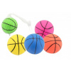 Teddies Loptička basketbal guma 8,5cm 5 farieb v sieťke