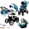 Detský kočík 3v1 BabyLux Tropical kočík gondola autosedačka