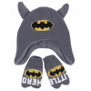 Detský komplet - Detská súprava DC 68 Gray 2 PCS. (Sada: Cap + Batman rukavice 0-6 m 68 cm)