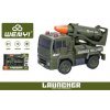 Wiky Vehicles Auto vojenské s raketou a efektami 19 cm