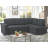 Rohová sedacia súprava Stilo, tmavo šedá látka, pravý roh