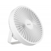 Vayox | LED Nabíjací stolný ventilátor s LED osvetlením LED/2W/5V USB 2400 mAh biela | BX0057