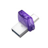 Kingston Technology DataTraveler microDuo 3C USB kľúč 256 GB USB Type-A / USB Type-C 3.2 Gen 1 (3.1 Gen 1) Nerezová oceľ, Purpurová (DTDUO3CG3/256GB)