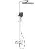 CERANO - Sprchový nástenný stĺp Velar - termostatická vaňová otočná batéria - chróm
