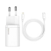 Baseus Super SI sada adaptéra USB-C 20W a kábla USB-C na Lightning 1 m, biela