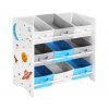 Detský regál s látkovými boxmi ANET modro-biely EZ0015 + záruka 3 roky zadarmo + záruka 3 roky zadarmo