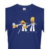 Vtipné tričko Homer Pulp Fiction, Barva Modrá, Velikost 4XL Bezvatriko.cz 0441