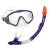 Gul Gul Adult Snorkelling Set - Tempered Glass Diving Mask & Splash-Proof Snorkel Purple One Size