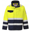 Portwest MV25 HI-VIS MODAFLAME Nehorľavá bunda XXL, Fluorescenčno žltá-Námornícka modrá