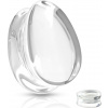 Sklenený sedlový plug v tvare kvapky Farba: číra, Veľkosť: 14 mm