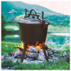 Kotlík na guľáš - Cauldron Cauldron z stíhacieho hrnca pre stáť za oheň Gar 10l (LIATINOVÝ KOTOL, POĽOVNÍCKY HRNEC DO TÁBORA, NA PEČENIE, STOJACÍ HRNEC, 10L)