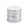 Stuha s lurexom šírka 3 mm vianočná strieborná 1ks