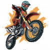 CUKROVÁ TLAČ jedlý obrázok na tortu Cukrová hmota Cross Motocross Pitbike + MENO