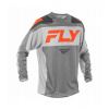 Dres F-16, FLY RACING - USA 2025 (šedá/oranžová) M
