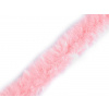 Všívacia odevná / dekoračná kožušina okrúhla šírka 1,5 cm ružová sv. 1m