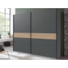 Šatníková skriňa Rotterdam, 225 cm, grafit/dub artisan