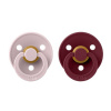 BIBS Colour cumlíky z prírodného kaučuku 2ks - Pink Plum Elderberry - 1 (0–6 mesiacov)