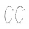 CITY STORM Oceľové náušnice kruhové v striebornej farbe - Sonia